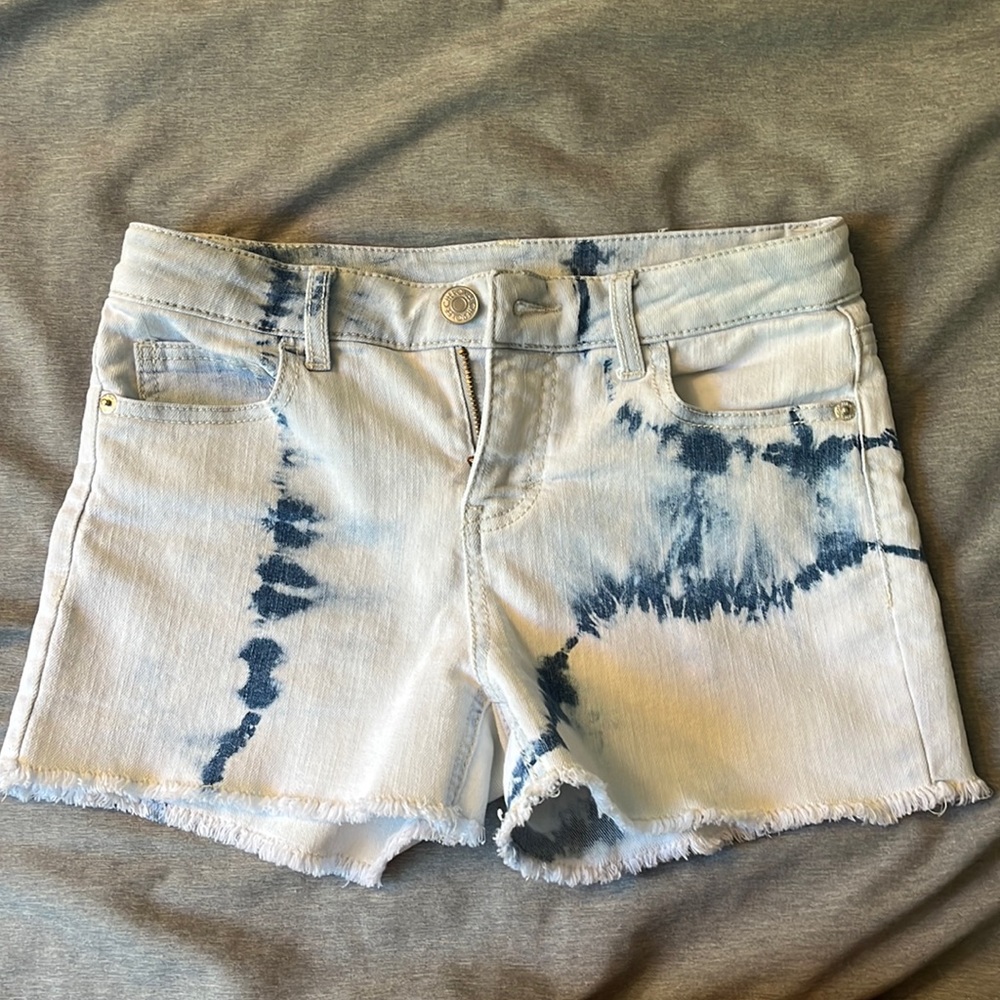 Jean shorts, blue tie dye, Cherokee